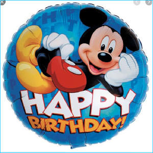 Foil Mickey Mouse Happy Birthday 45cm