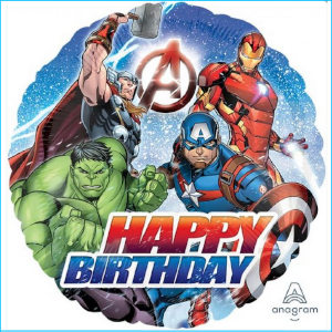 Foil Avengers Happy Birthday 45cm