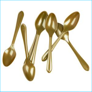 Premium Gold Plastic Spoons Pk20