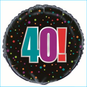 Foil 40th Birthday Cheer 45cm