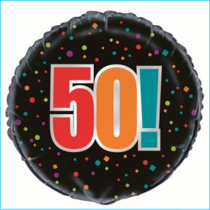 Foil 50th Birthday Cheer 45cm