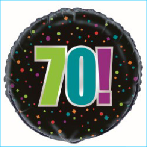 Foil 70th Birthday Cheer 45cm