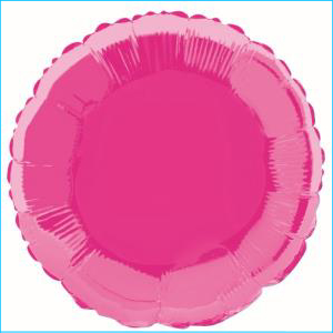 Foil 45cm Circle Metallic Hot Pink