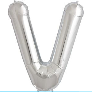 Airfill Letter V Silver 35.5cm A