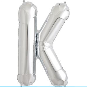 Airfill Letter K Silver 35.5cm A