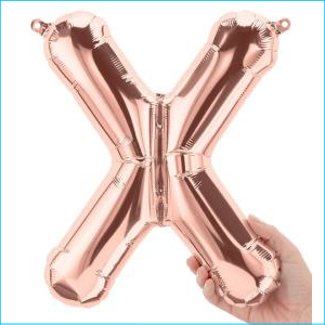 Airfill Letter X Rose Gold 34cm N