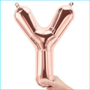 Airfill Letter Y Rose Gold 34cm N