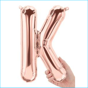 Airfill Letter K Rose Gold 34cm N