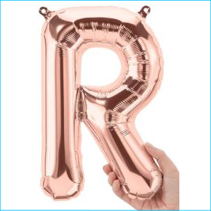 Airfill Letter R Rose Gold 34cm N