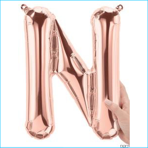 Airfill Letter N Rose Gold 34cm N