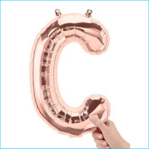 Airfill Letter C Rose Gold 34cm N