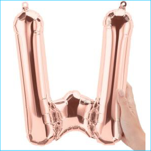 Airfill Letter W Rose Gold 34cm N
