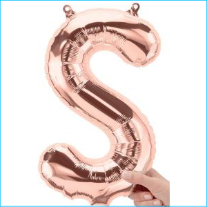 Airfill Letter S Rose Gold 34cm N