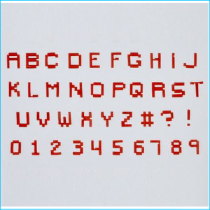 FMM Upper Case Pixel Alphabet Number