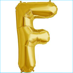 Airfill Letter F Gold 35.5cm A