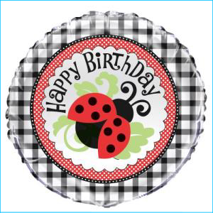 Foil 45cm Happy Birthday Ladybird