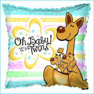 Foil Twins Kangaroo 45cm
