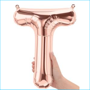Airfill Letter T Rose Gold 34cm N