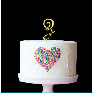 Cake Topper Gold Letter Z 7cm