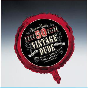 Vintage Dude 50th Birthday 45cm Foil