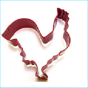 Cookie Cutter Rooster 4" Red
