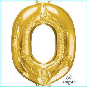 Foil 86cm Gold Letter O