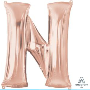 Foil 86cm Rose Gold Letter N