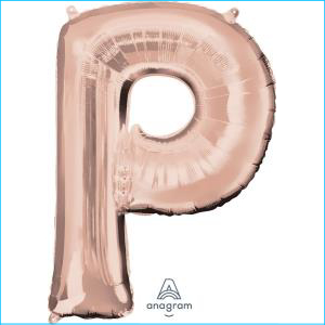 Foil 86cm Rose Gold Letter P
