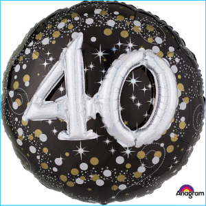 Foil 40th Birthday Holographic 68cm