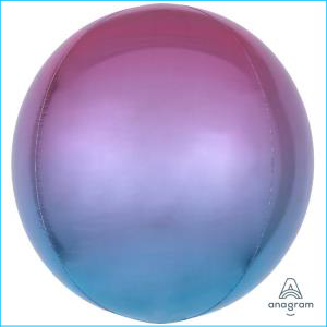 Orbz Foil Ombre Blue & Pink 38cm
