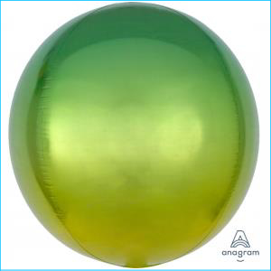 Orbz Foil Ombre Yellow & Green 38cm
