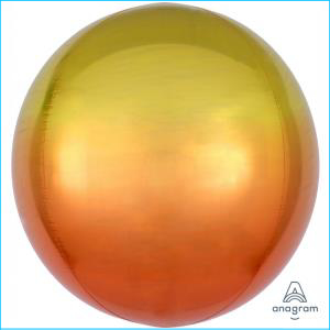 Orbz Foil Ombre Yellow & Orange 38cm