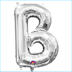 Airfill Letter B Silver Foil 40cm