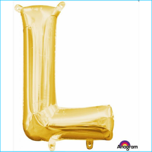 Airfill Letter L Gold Foil 40cm