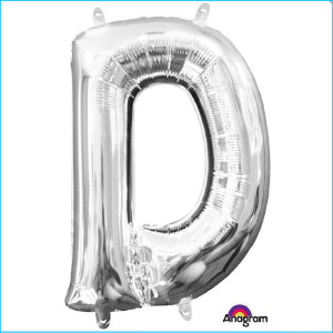 Airfill Letter D Silver Foil 40cm