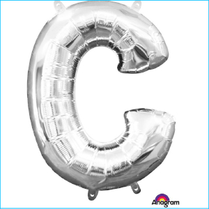 Airfill Letter C Silver Foil 40cm