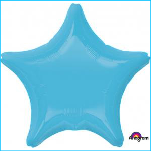 Foil 45cm Star Matte Carribbean Blue