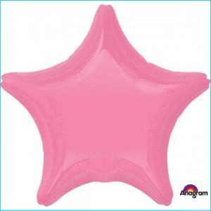 Foil 45cm Star Matte Bubblegum Pink