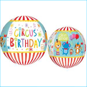 Foil Circus Birthday Orbz 40cm