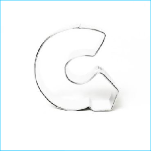 Cookie Cutter Alphabet Letter G 3"