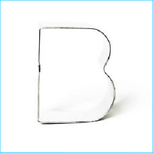 Cookie Cutter Alphabet Letter B 3"