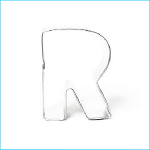Cookie Cutter Alphabet Letter R 3"