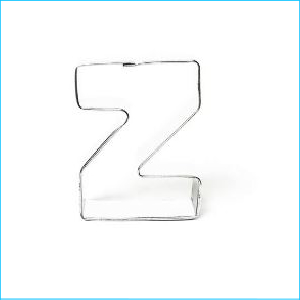 Cookie Cutter Alphabet Letter Z 3"