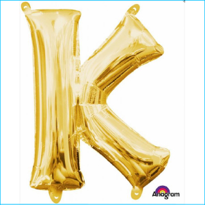 Airfill Letter K Gold Foil 40cm