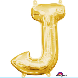 Airfill Letter J Gold Foil 40cm