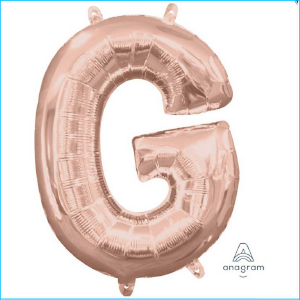 Airfill Letter G Rose Gold Foil 40cm