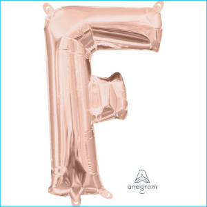 Airfill Letter F Rose Gold Foil 40cm