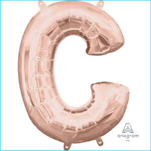 Airfill Letter C Rose Gold Foil 40cm