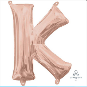 Airfill Letter K Rose Gold Foil 40cm