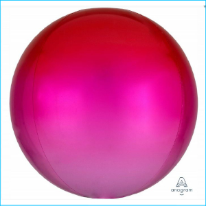 Orbz Foil Ombre Red and Pink 38cm